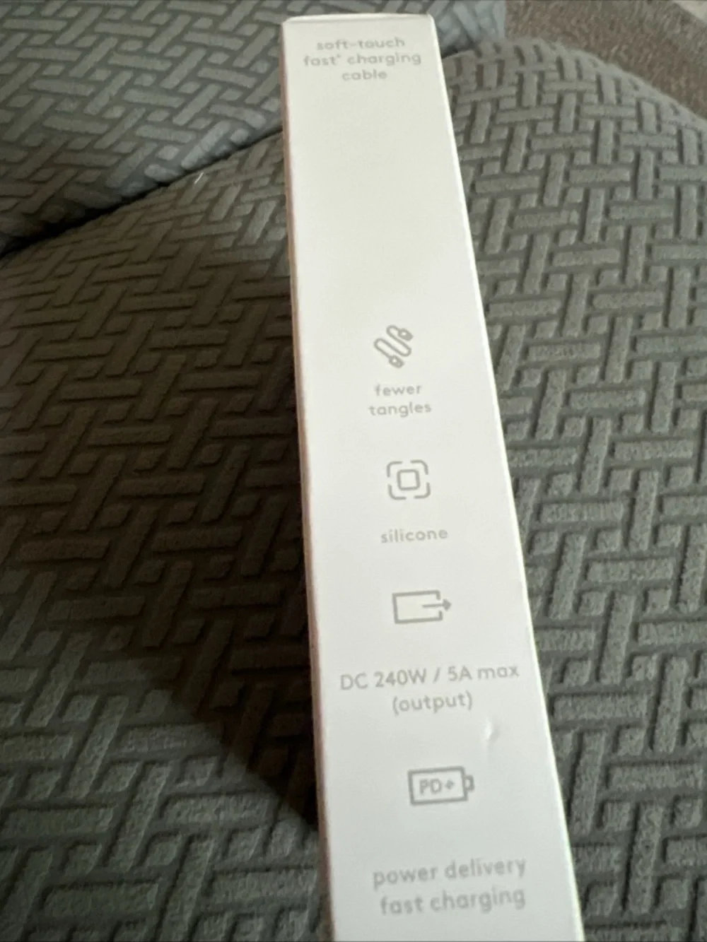 heyday Blue USB-C to USB-C Soft-Touch Fast Charging Cable - 6 ft